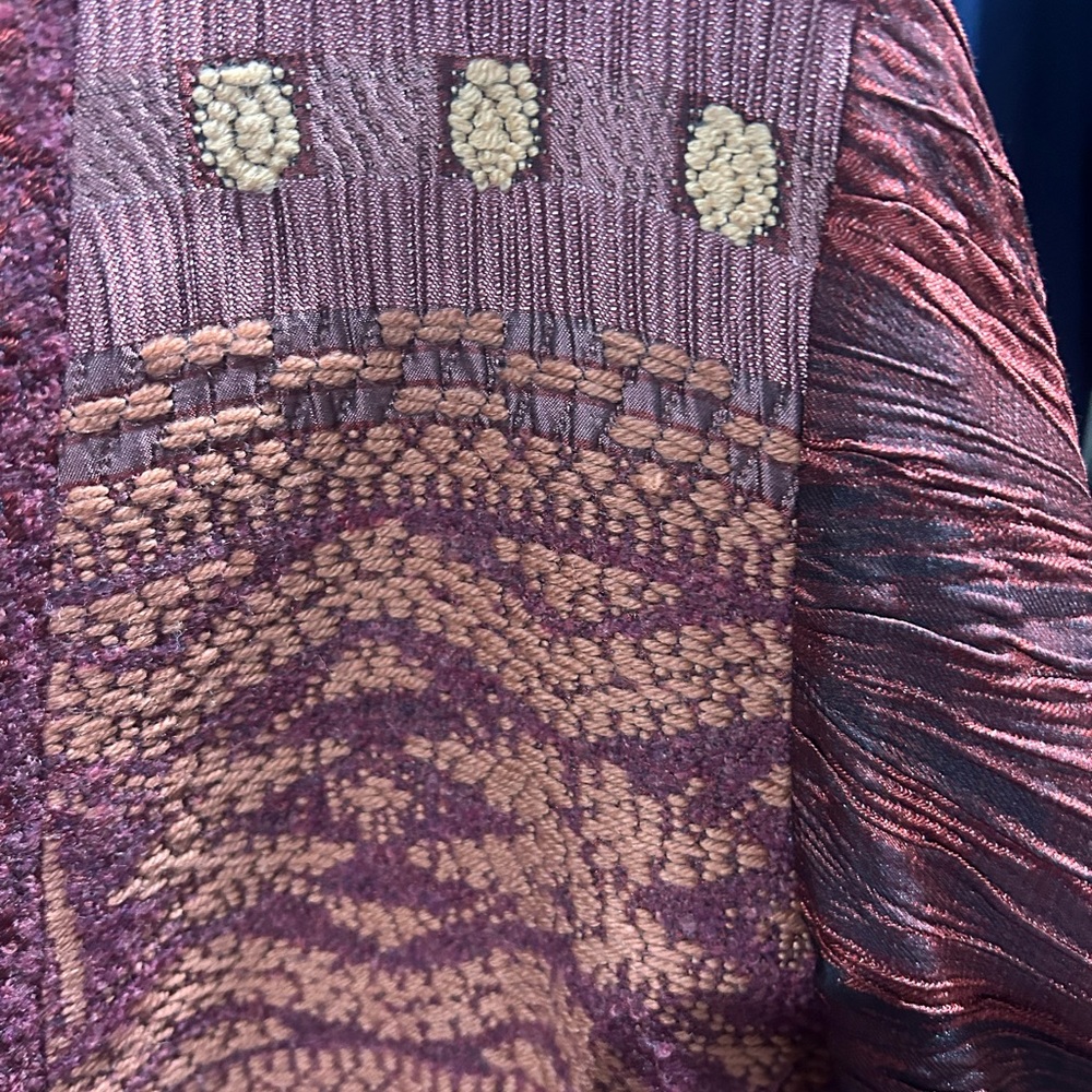 Zonda Nellis silk wool blend wearable art duster cardigan 100% silk lining - Picture 9 of 16